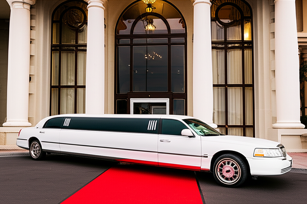 White Stretch Limousine